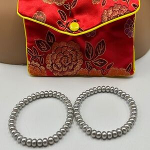 Honora Light Grey Cultured Pearl Stretch Bracelet Set (2 Pc)